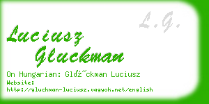luciusz gluckman business card